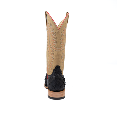 Horse Power Top Hand Men's 13" Matte Black Big Bass Square Toe Cowboy Boots