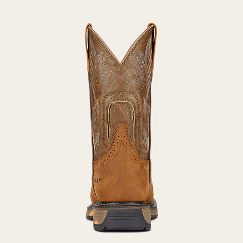 Ariat Men's WorkHog Pull-on Soft Toe Round Toe Work Boot