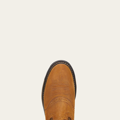 Ariat Men's WorkHog Pull-on Soft Toe Round Toe Work Boot