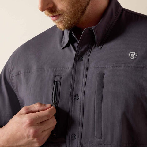 Ariat Men's VentTEK Classic Fit Shirt - Charcoal