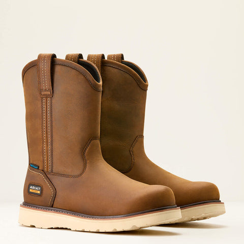 Ariat Men's Rebar Wedge Pull-On Wedge Sole Waterproof Work Boot