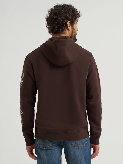 Men's Wrangler® Rope Logo Hoodie in  Brown