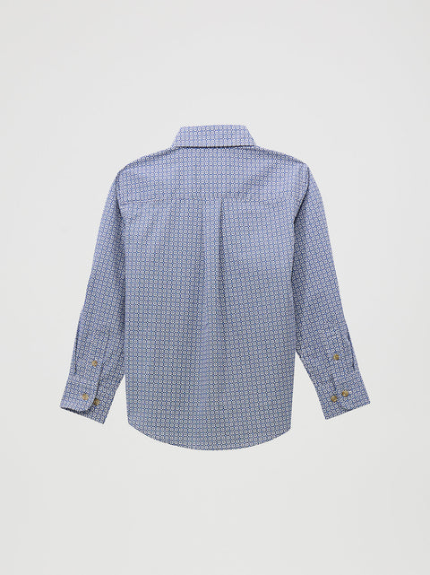 Wrangler® Boy's Classic Button-Down Print Shirt