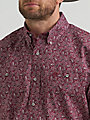 Wrangler® George Strait™ Long Sleeve Button Down Two Pocket Shirt in Wine Paisley