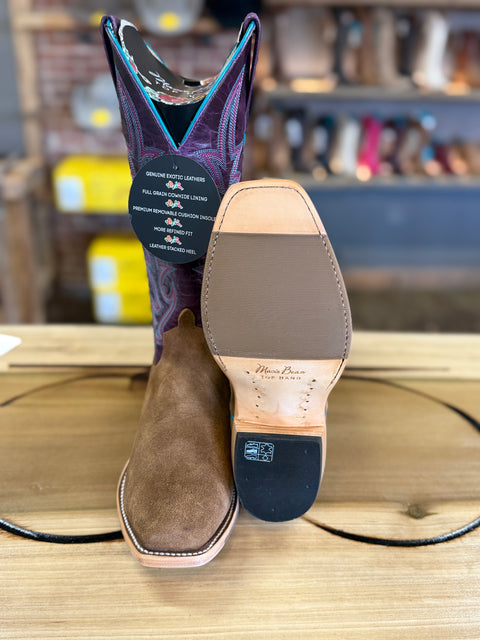 Macie Bean Top Hand 13" Roughout Purple Nashville