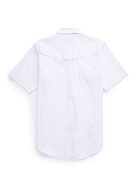 Men's Ely Cattleman Short Sleeve Solid White Western Shirt