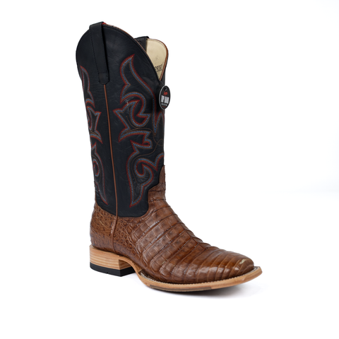 Horse Power Top Hand Men's 13" Cigar Caiman Square Toe Cowboy Boots
