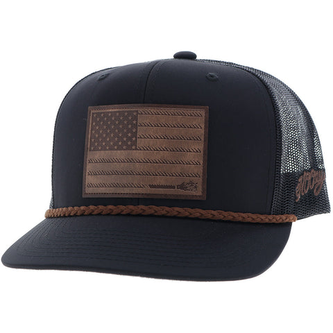 Hooey "Liberty Roper" Black w/Leather Patch