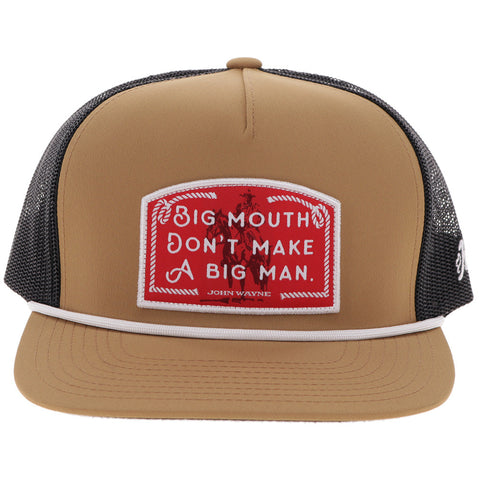 HOOEY "John Wayne" Hat Tan/Black w/Red/White Patch