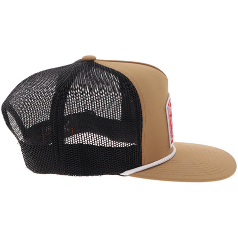 HOOEY "John Wayne" Hat Tan/Black w/Red/White Patch