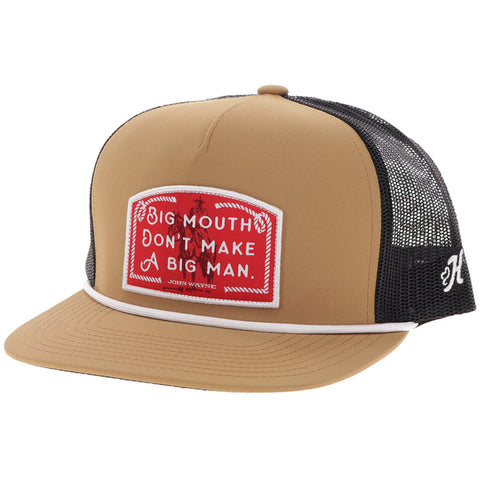 HOOEY "John Wayne" Hat Tan/Black w/Red/White Patch