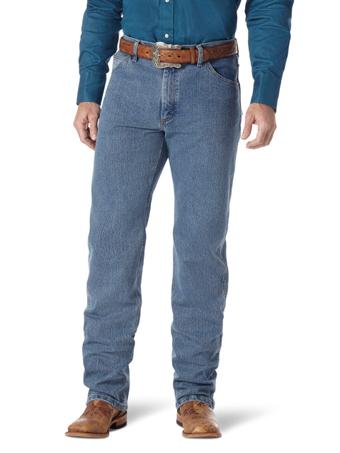 Wrangler Men's Premium Performance Advanced Comfort Cowboy Cut® Regular Fit Jean in Stone Bleach