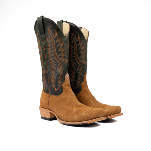 Men's Horse Power Top Hand Camel Suede with 13" Emerald Explosion Top