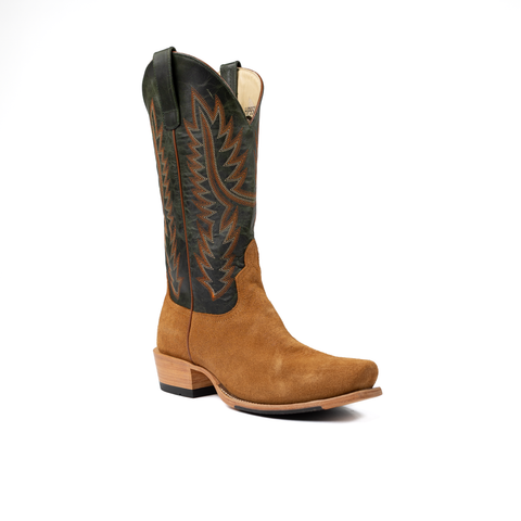 Men's Horse Power Top Hand Camel Suede with 13" Emerald Explosion Top