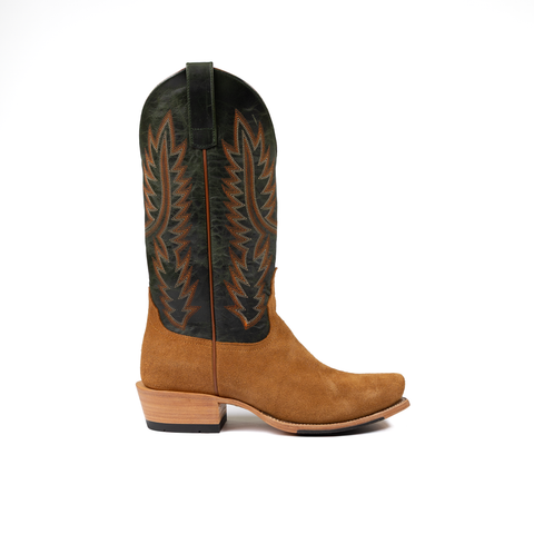 Men's Horse Power Top Hand Camel Suede with 13" Emerald Explosion Top