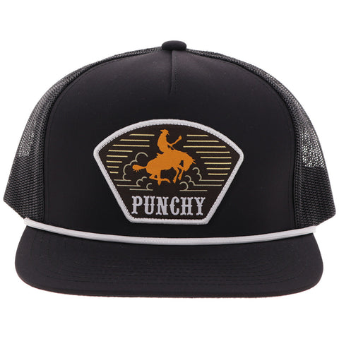 HOOEY "Cavvy" Hat Black w/Black/White/Orange Patch