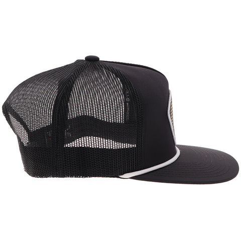 HOOEY "Cavvy" Hat Black w/Black/White/Orange Patch