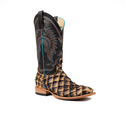 Horse Power Top Hand Men's 13" Toast Big Bass Square Toe Cowboy Boots