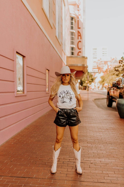 Ace of Cowboys Graphic Tee: Natural