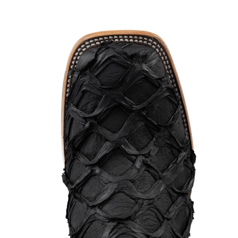 Horse Power Top Hand Men's 13" Matte Black Big Bass Square Toe Cowboy Boots