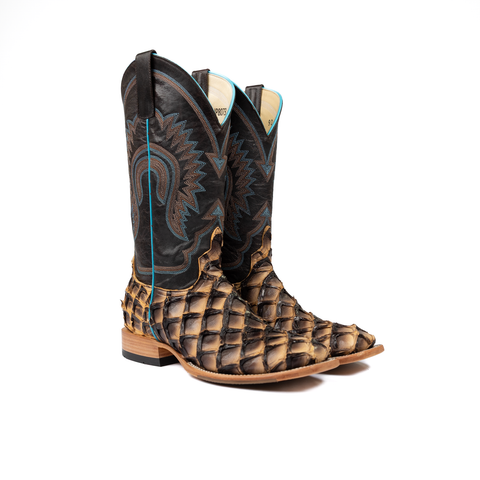 Horse Power Top Hand Men's 13" Toast Big Bass Square Toe Cowboy Boots