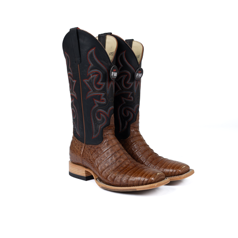 Horse Power Top Hand Men's 13" Cigar Caiman Square Toe Cowboy Boots