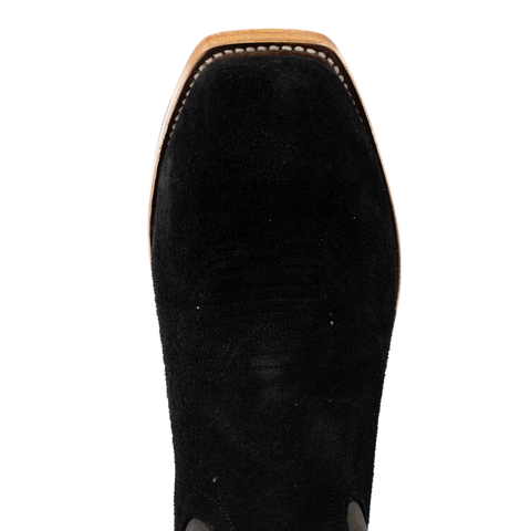 Men's Horse Power Top Hand Black Suede with 13" Blue Goat Top