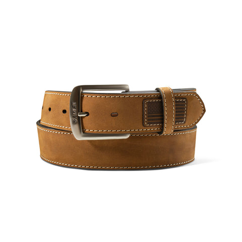 Ariat Men's Belt 1 1/2AmFlagPatchMD BR