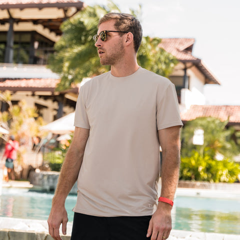 Burlebo Men's Go To Tee - Sandstone
