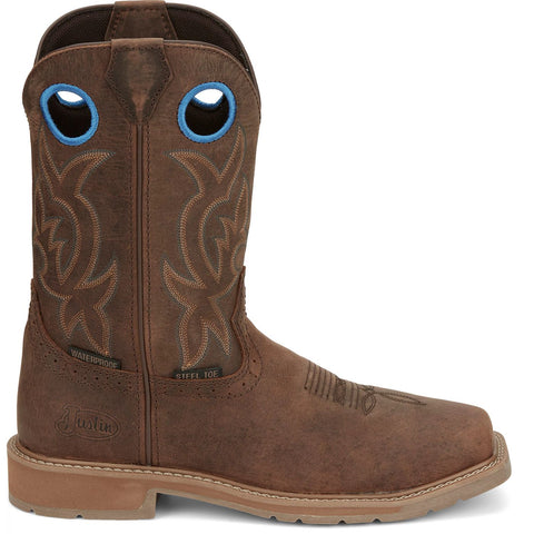 Justin Men's All Around 11" Waterproof Steel Toe Work Boot