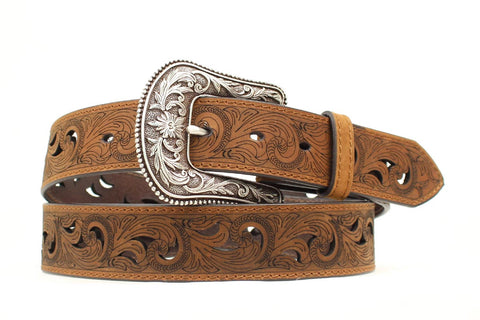 Ariat Women's Belt 1 1/2"ScrllPslyPrcdBR