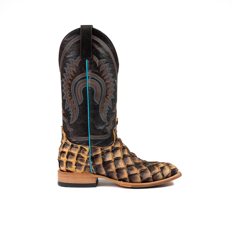 Horse Power Top Hand Men's 13" Toast Big Bass Square Toe Cowboy Boots
