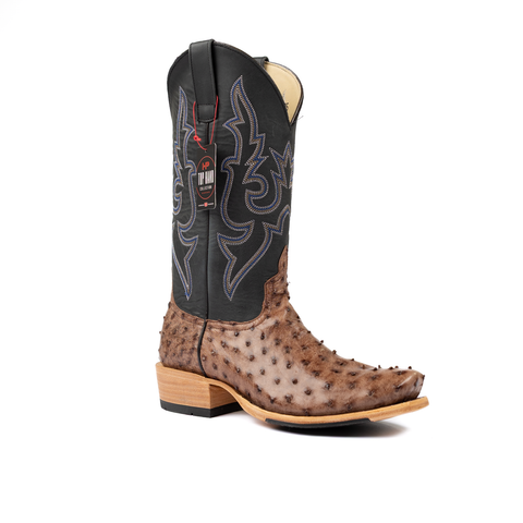 Horse Power Top Hand Men's 13" Kango Tobac Full Quill Cutter Toe Cowboy Boots