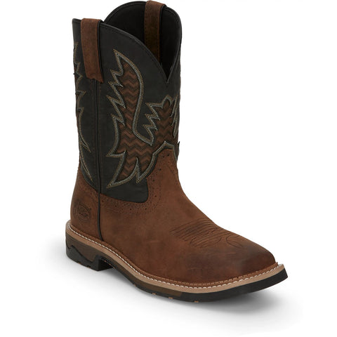 Justin Men's Bolt 11" Soft Toe Square Toe Vented Work Boot