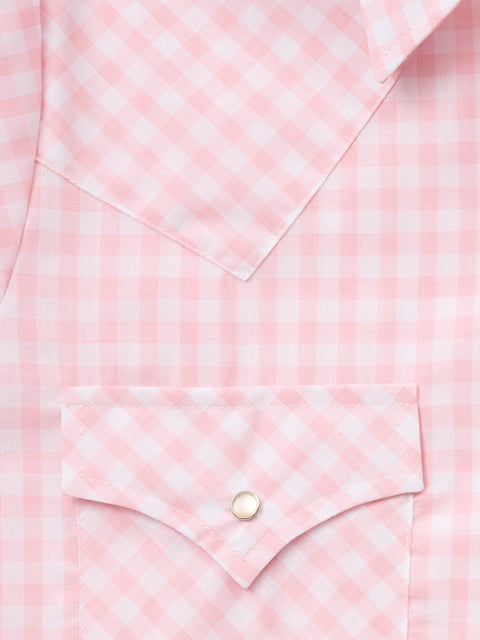 Women's Cowboygirl Blossom Pink Quilt Print Granddaddy Snap Shirt