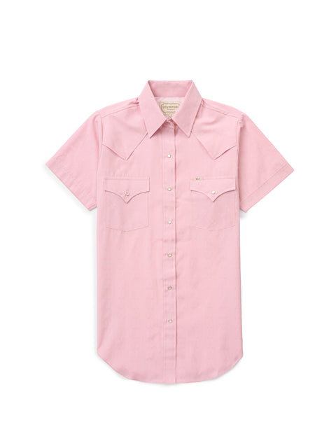 Women's Cowboygirl Blossom Pink Spurs Print Granddaddy Snap Shirt