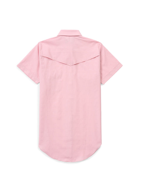 Women's Cowboygirl Blossom Pink Spurs Print Granddaddy Snap Shirt
