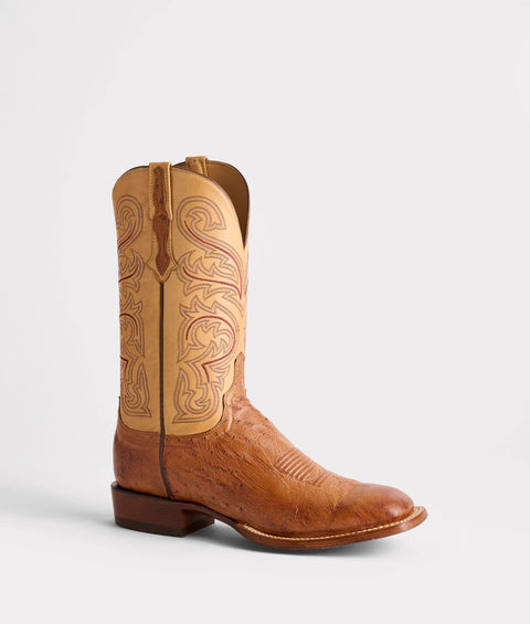Lucchese Men's Lance Barnwood Ostrich Horseman