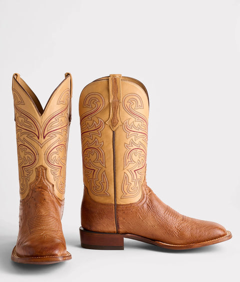 Lucchese Men's Lance Barnwood Ostrich Horseman