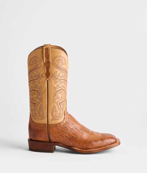 Lucchese Men's Lance Barnwood Ostrich Horseman