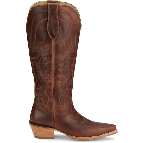 Tony Lama Jess 15" Cognac Snip Toe Cowgirl Boot