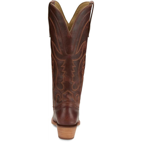 Tony Lama Jess 15" Cognac Snip Toe Cowgirl Boot