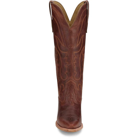 Tony Lama Jess 15" Cognac Snip Toe Cowgirl Boot