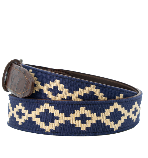 La Matera Corbina Woven Belt - Exótico Burgundy