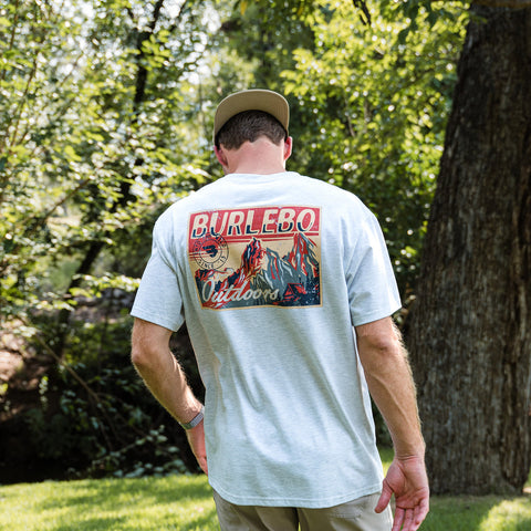 Burlebo Men's Short Sleeve Tee - Into The Wild - Ash Grey