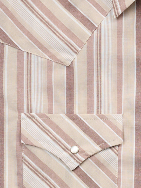 Men's Ely Cattleman Short Sleeve Stripe Western Snap Shirt