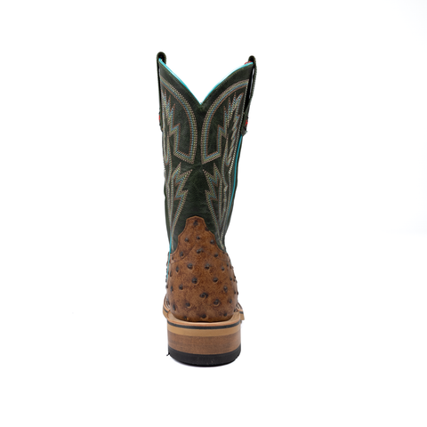 Men's Horse Power Work Boots Soft Toe Honey Ostrich Print