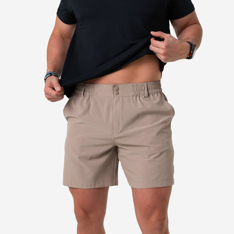 Burlebo Men's Everyday Short - Cobblestone Khaki - Duck Hunt Pocket