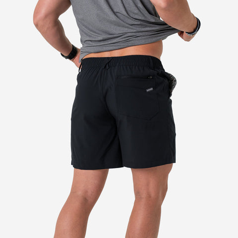 Burlebo Men's 5.5" Everyday Short - Matte Black - Retro Duck Camo Pocket
