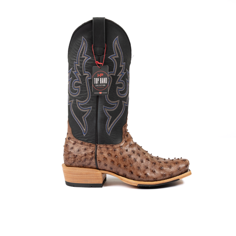 Horse Power Top Hand Men's 13" Kango Tobac Full Quill Cutter Toe Cowboy Boots